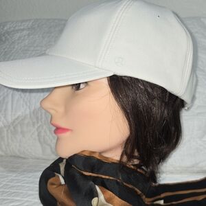 lululemon athletica White Baseball Cap with Subtle Logo